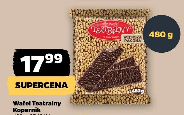 Wafel teatralny kopernik promocja w Netto