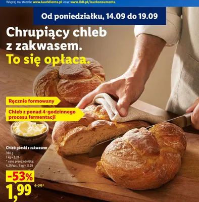 Chleb górski z zakwasem promocja w Lidl
