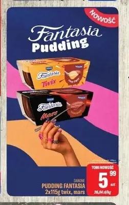Pudding Fantasia Twix 2-pak Danone promocja w Tomi Markt