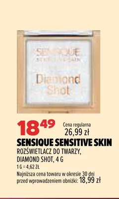 Rozświetlacz do twarzy Diamond Shot Sensique Sensitive Skin promocja w Drogerie Natura