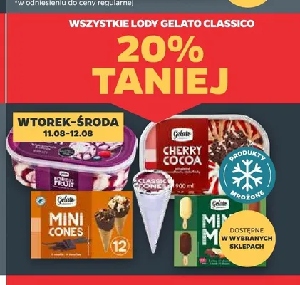 Lody Cherry Cocoa Gelato Classico promocja w Netto