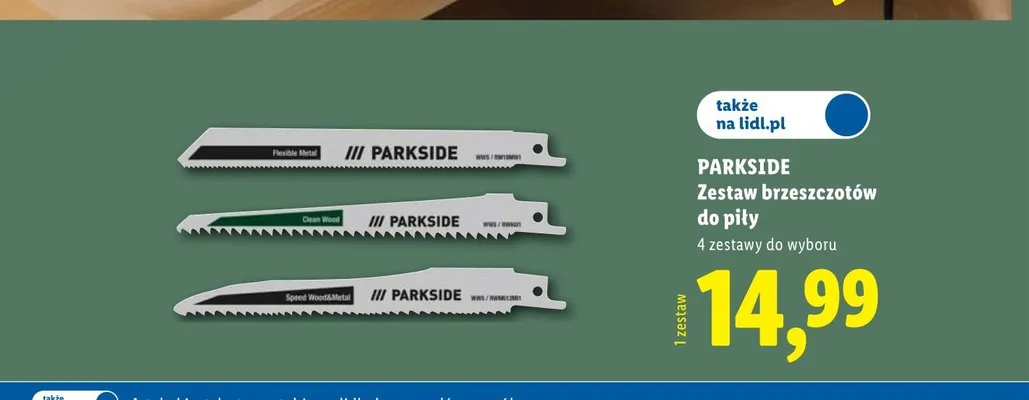 Zestaw brzeszczotów do piły Parkside promocja w Lidl