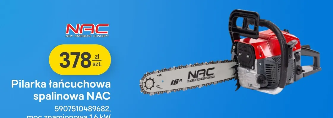 Pilarka łańcuchowa spalinowa NAC promocja w Castorama