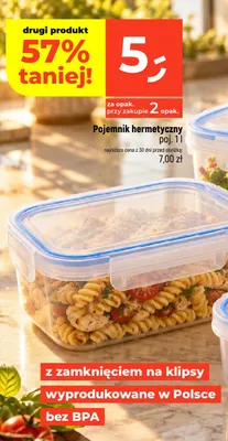 Pojemnik hermetyczny 1 l z zamknięciem na klipsy promocja w Dealz