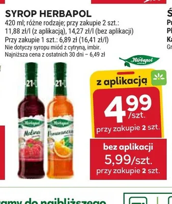 Syrop pomarańczowy Herbapol promocja w Stokrotka