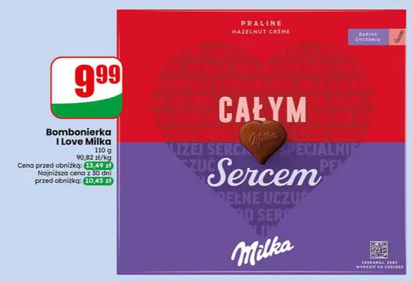 Bombonierka I Love Milka promocja w Dino