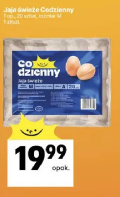 Jaja świeże Codzienny 10 szt. rozmiar M, L 1zł/szt. promocja w Delikatesy Centrum