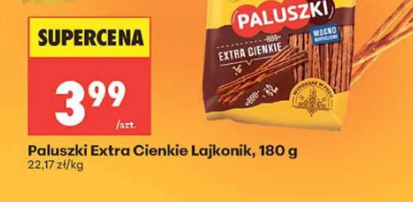Paluszki Extra Cienkie Lajkonik promocja w Biedronka