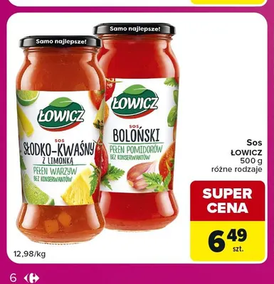 Sos Łowicz boloński promocja w Carrefour Market