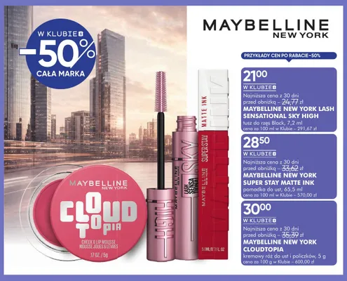 Kosmetyki Maybelline New York promocja w Super-Pharm