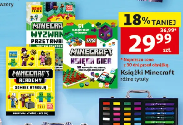 Książki Minecraft promocja w Auchan