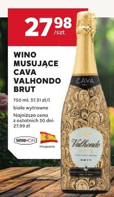 Wino musujące Cava Valrondo Brut promocja w Stokrotka