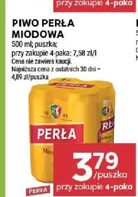 Piwo Perła Miodowa promocja w Stokrotka