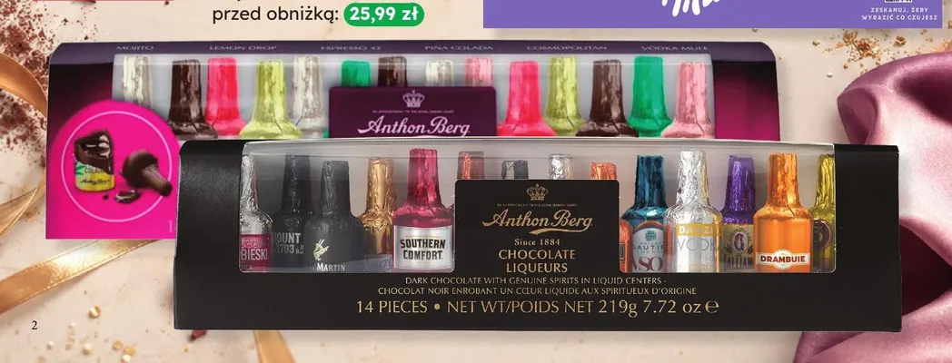 Czekoladki Anthon Berg Chocolate Liqueurs promocja w Dino