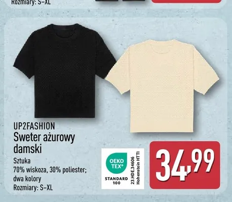Sweter ażurowy damski UP2FASHION promocja w Aldi