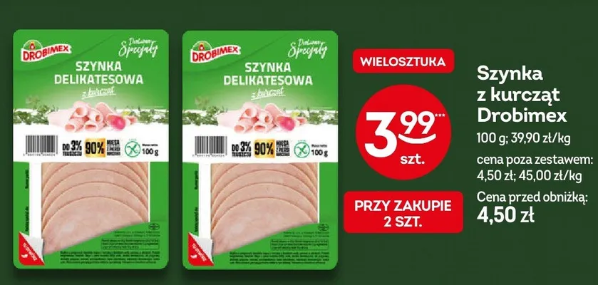 Szynka z kurcząt Drobimex promocja w Żabka