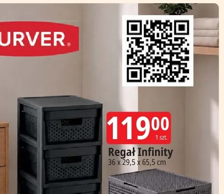 Regał Infinity Curver promocja w Leclerc