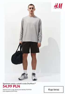 Sportowe szorty z pianki scuba DryMove™ H & M promocja w H&M