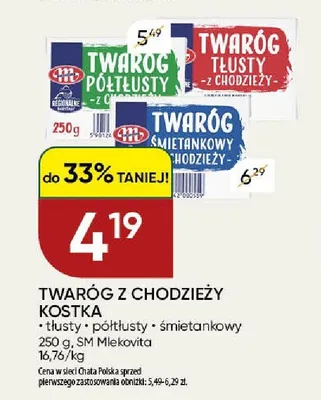 Twaróg z Chodzieży Kostka śmietankowy promocja w Chata Polska