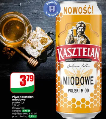 Piwo miodowe promocja w Dino