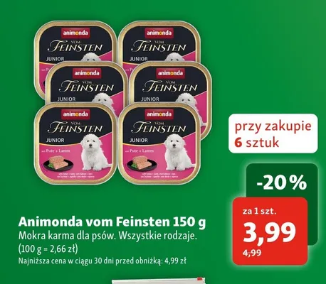 Mokra karma dla psów Animonda vom Feinsten promocja w MAXI ZOO