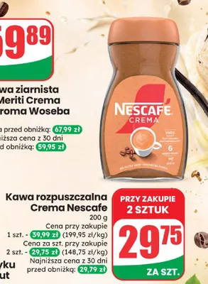 Kawa rozpuszczalna Crema Nescafe promocja w Dino