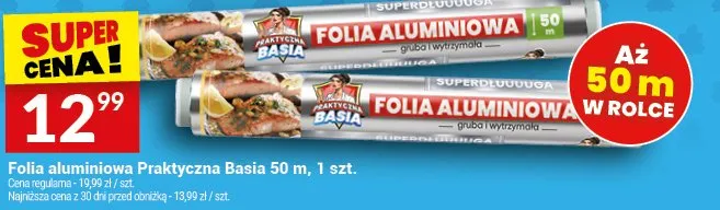 Folia aluminiowa Praktyczna Basia 50 m, 1 szt. promocja w Twój Market