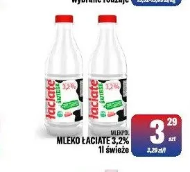 Mleko świeże Łaciate 3,2% Mlekpol promocja w Tomi Markt