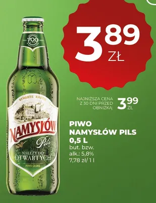 Piwo namysłów pils promocja w Duży Ben