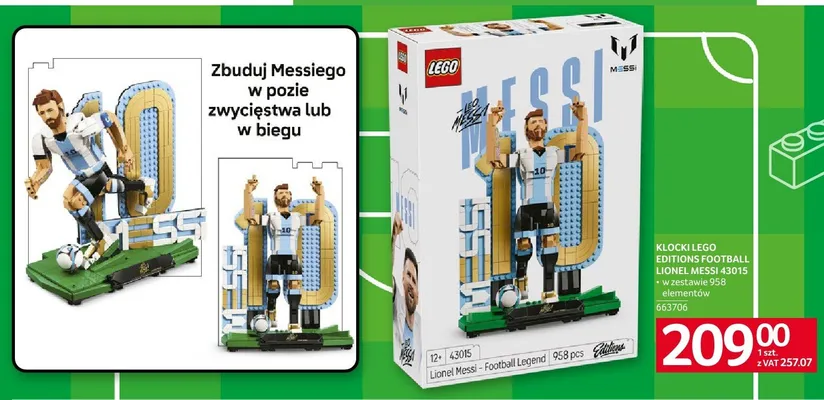 Klocki LEGO Editions Football Lionel Messi 43015 promocja w Selgros