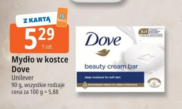 Mydło w kostce Dove promocja w Leclerc