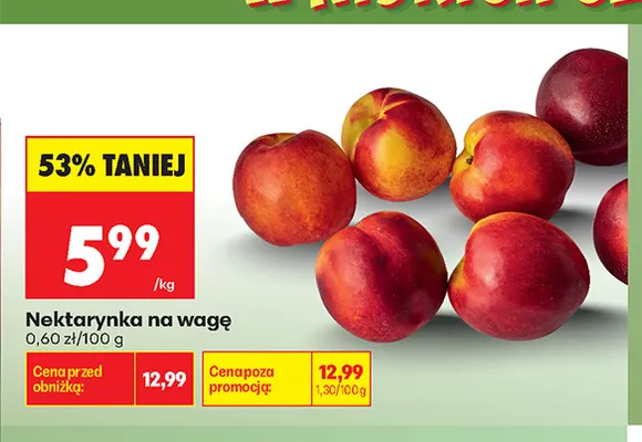 Nektarynki promocja w Biedronka