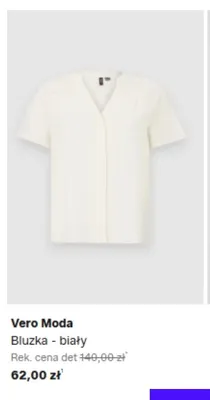 Bluzka Vero Moda - biały promocja w Lounge by Zalando