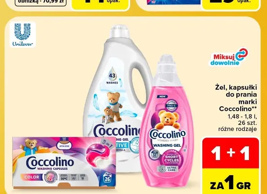 Żel do prania Coccolino promocja w Carrefour