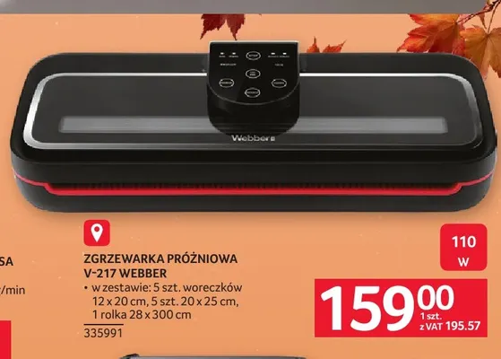 Zgrzewarka próżniowa V-217 Webber promocja w Selgros