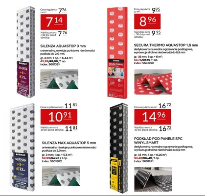 Podkład pod panele silenza max aquastop 5mm promocja w Abra Meble