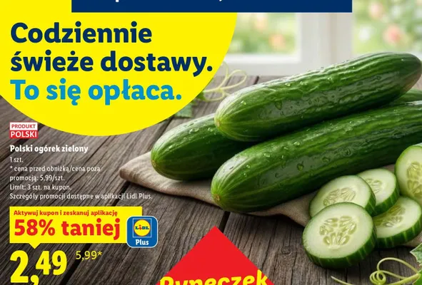 Ogórek zielony promocja w Lidl