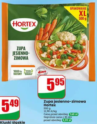 Zupa jesienno-zimowa Hortex promocja w Dino
