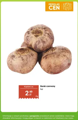 Burak czerwony luz promocja w Biedronka