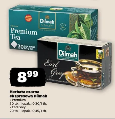 Herbata czarna ekspresowa  Premium Dilmah promocja w Netto