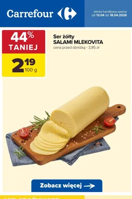 Ser żółty promocja w Carrefour