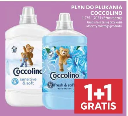 Płyn do płukania Coccolino sensitive & soft promocja w Stokrotka