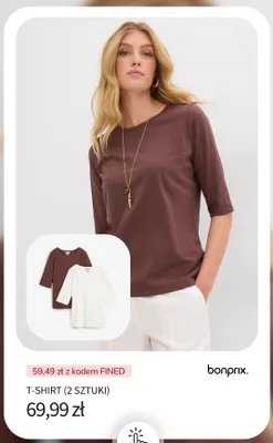T-shirt bonprix 2-pak promocja w bonprix