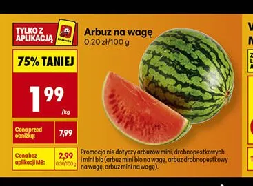 Arbuz na wagę promocja w Biedronka