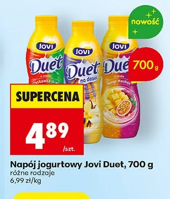 Napój jogurtowy Jovi Duet kokos wanilia promocja w Biedronka