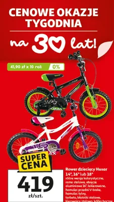 Rower dziecięcy Husar 14" promocja w Auchan