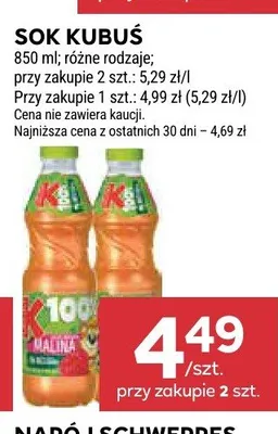 Sok Kubuś promocja w Stokrotka