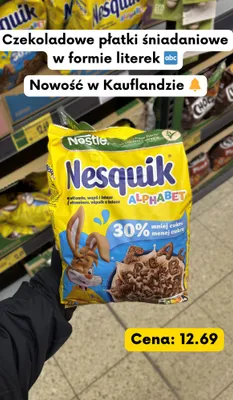 Płatki śniadaniowe czekoladowe w formie literek promocja w Kaufland