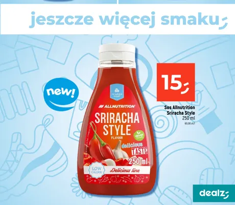 Sos Allnutrition Sriracha Style promocja w Dealz