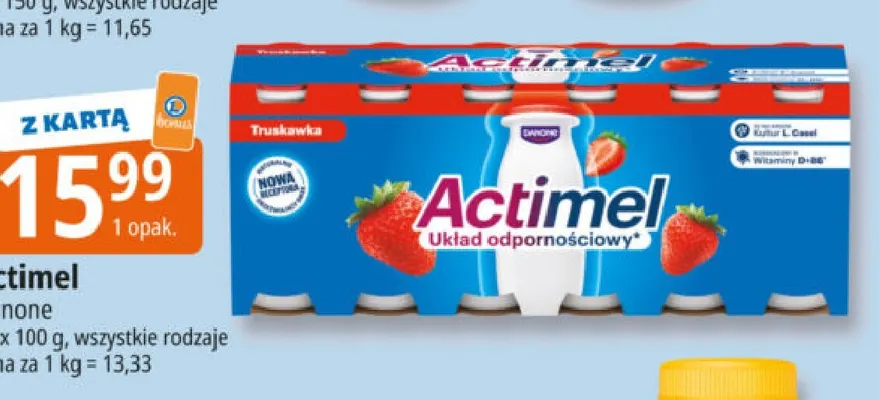 Actimel Danone 12-pak promocja w Leclerc